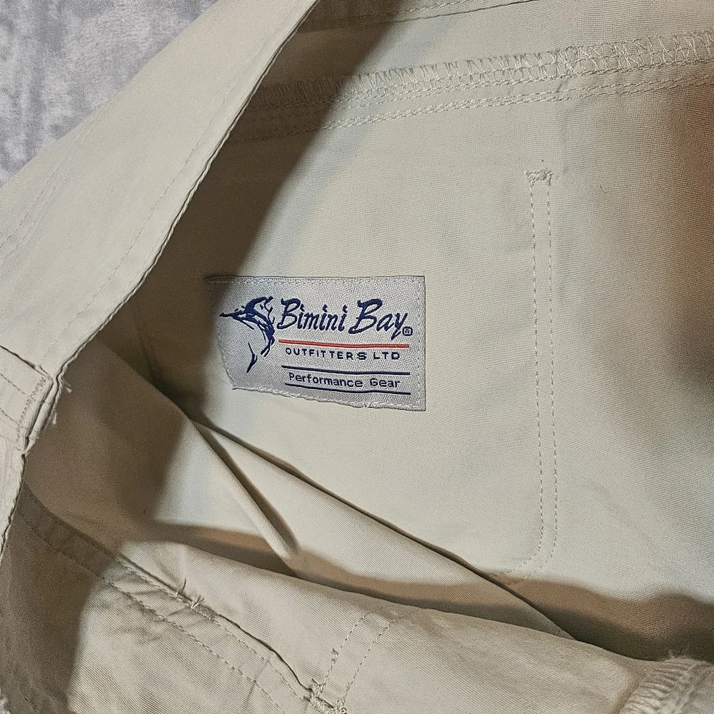 NWT Bimini Bay Shorts Stone Khaki Pocket High Waist Moisture Resistant s